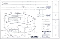 Vista 4 de Midwest 997 - Barco de madera John Alden Sloop 1:16 - Barco de vela de 14.4 pulgadas de largo para ensamblar - Kit de modelo de madera para adultos