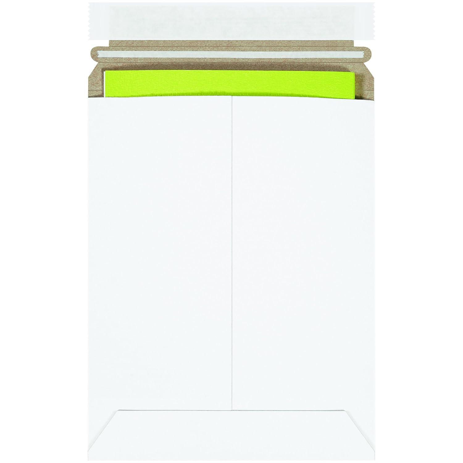 BOX USA Rigid Mailers 7" x 9" (100-Pack) - Cardboard Mailer Envelopes for Photos, Greeting Cards, Trading Cards - Stay Flat