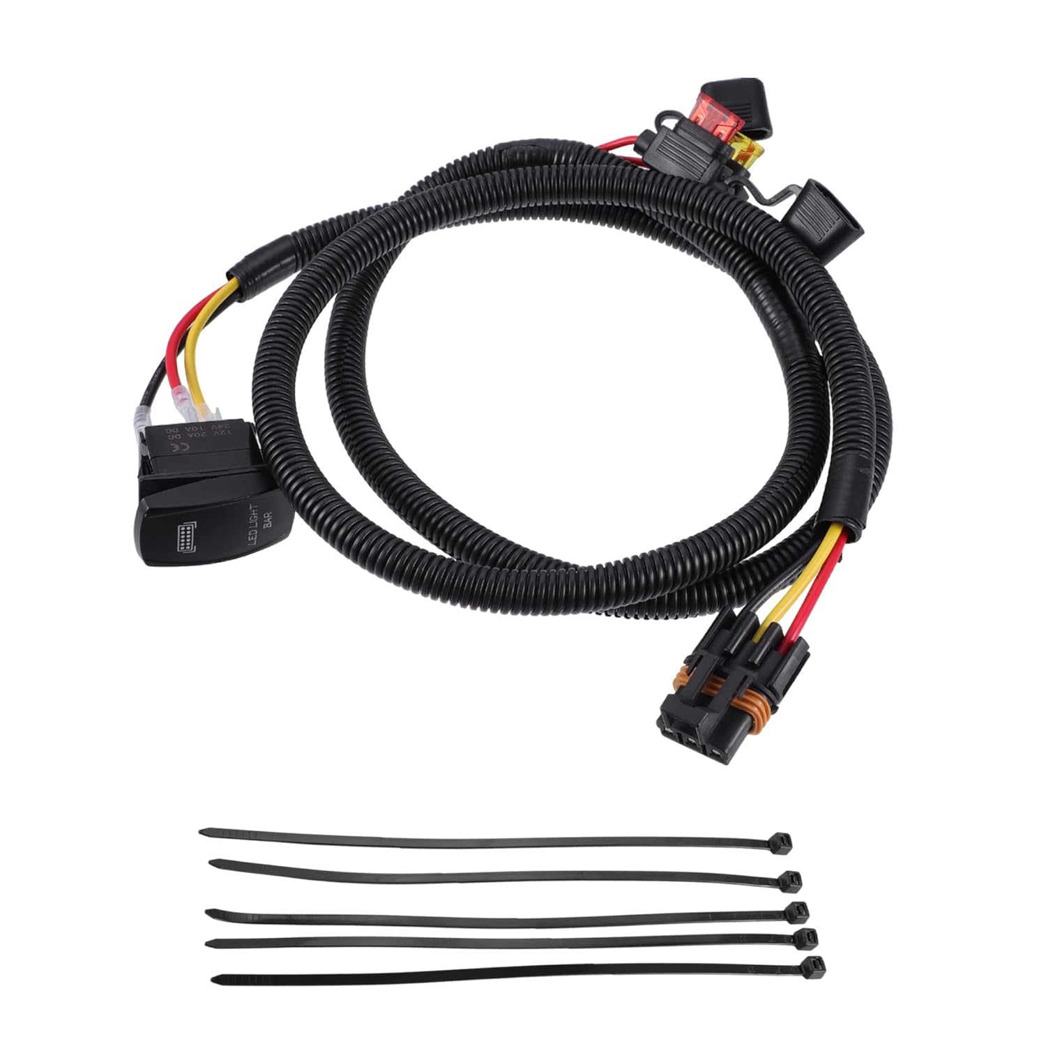 Hihaha Front/Power Busbar Plug Wire Harness Kit/with Rocker