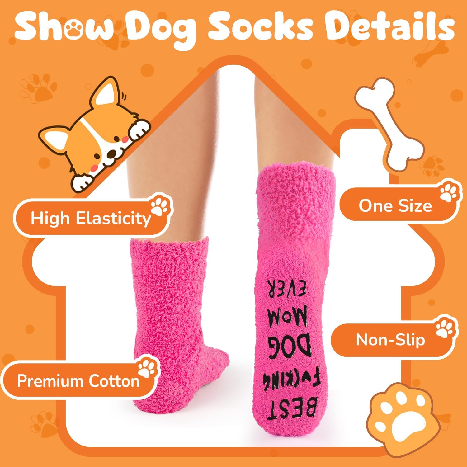 Bebila Valentines Day Gifts for Women Men Funny Dog Socks For Men Adult Birthday Mothers Day Gifts for Mom Dad Dog Lovers - Image 6