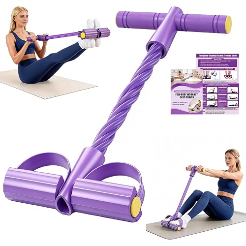 Foot Pedal Resistance Bands with Handles, 6-Tube Multifunction Exercise Bands, Durable Home Gym Fitness Equipment
