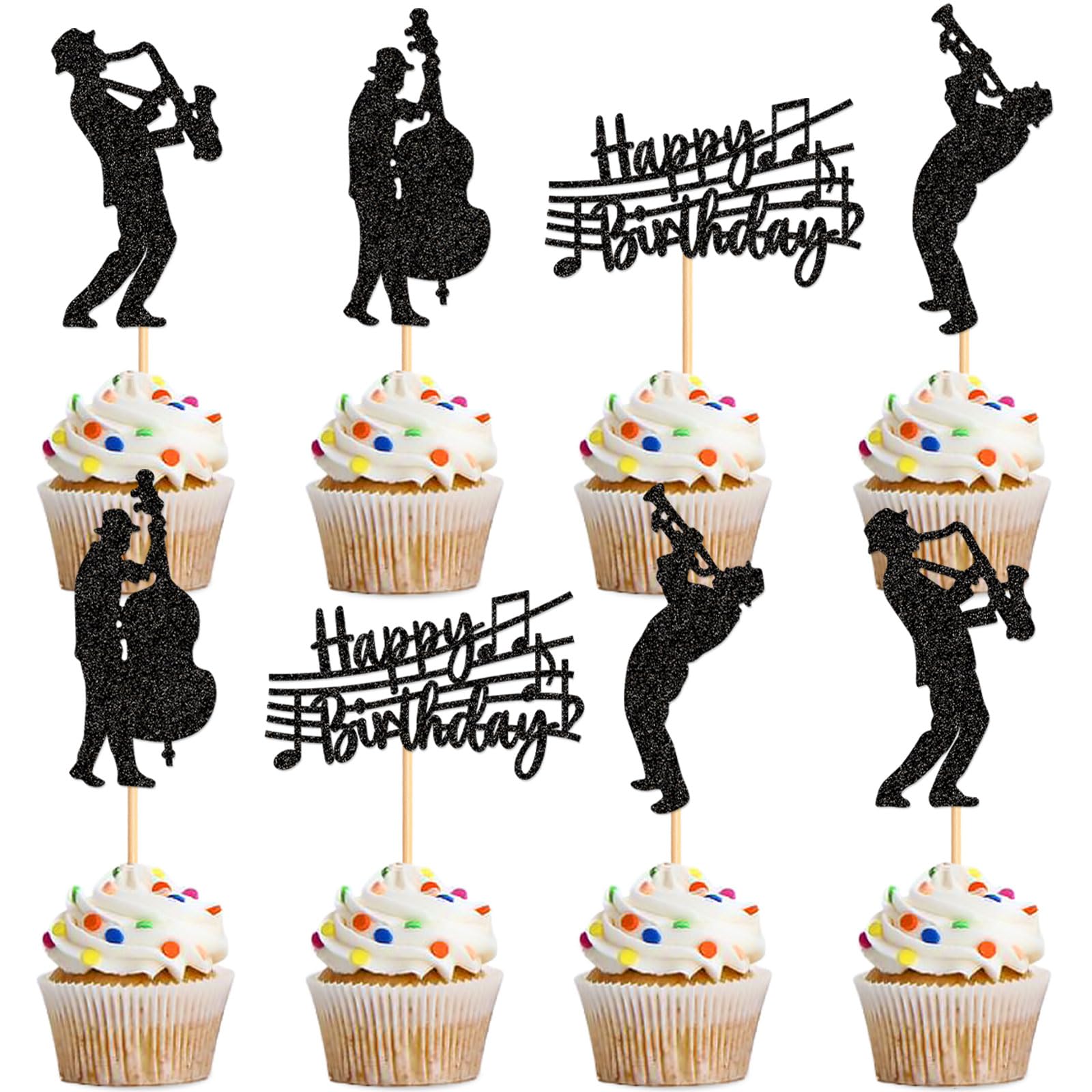 Party Decoration Set 16Pcs Happy Birthday - Music Notes & Instruments ...