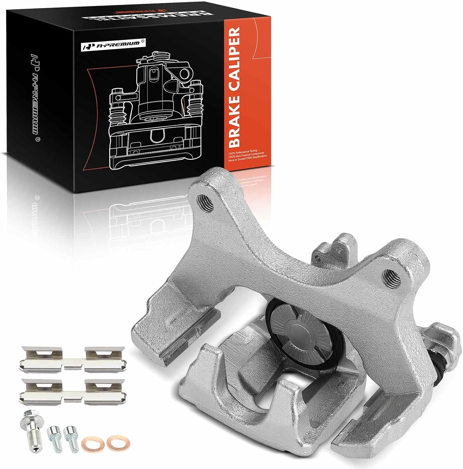 A-Premium Disc Brake Caliper with Bracket Compatible with Ford Models | Compatible with Ford F-150 F150 2019-2020, 2.7L 3.3L, Corrosion-resistant, Direct-fit