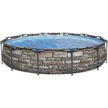 12ft x 30in Round Metal Frame Above Ground Swimming Pool, w/Pump