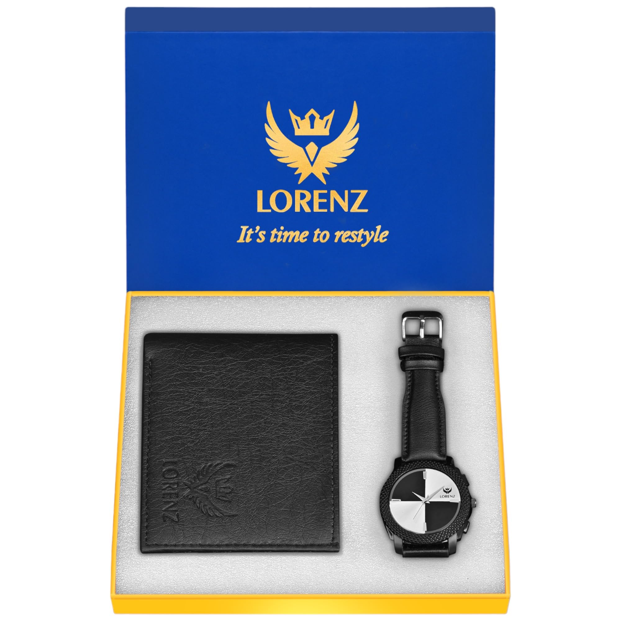 Lorenz Gift Set Combo of Black Analog Watch & Hi-Quality PU Wallet & Magnetic Gift Box for Men | MK-4010WL-01 (B0B2DX6N3Z) Amazon Price History, Amazon Price Tracker