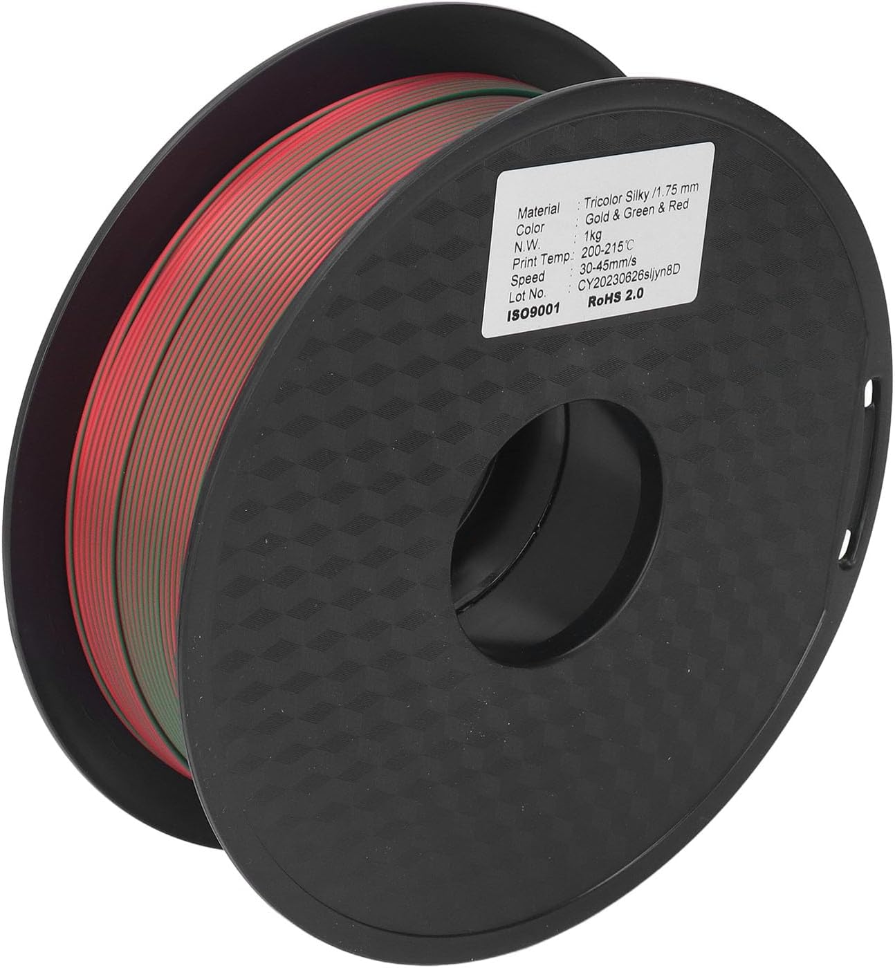 3D Printer Filament, Silk PLA 1.75mm 1kg Spool, Gold Green Red Color Changing Filament, Fit Most Printer, Fast Color Change for Model DIY