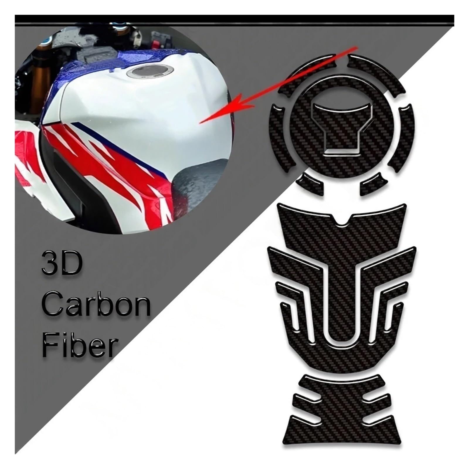 Autoadesivi Protezione Serbatoio In Carbonio Per Hond&a CBR1000RR-R
