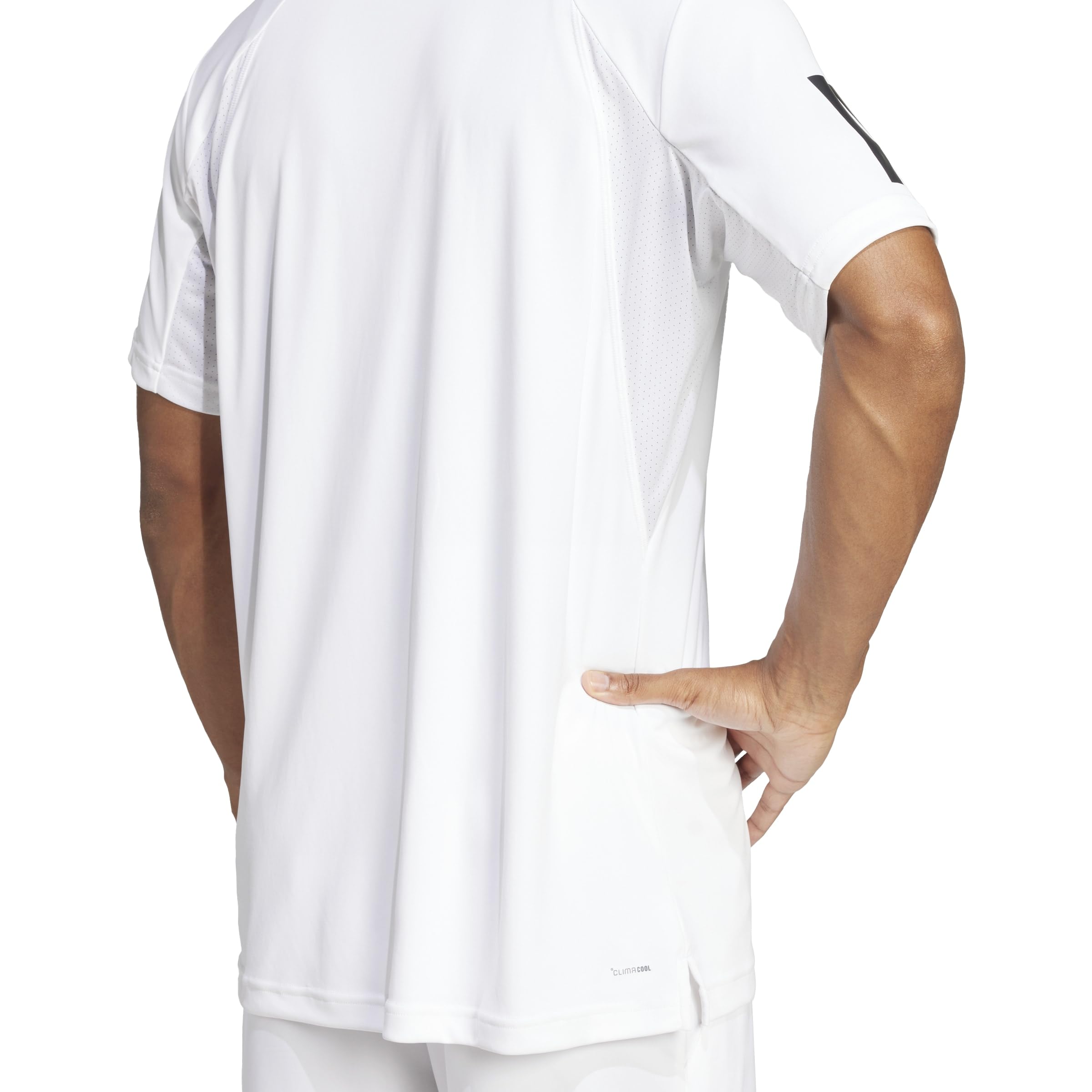 adidas Club Tennis Climacool - Camiseta de 3 rayas para hombre (1 unidad), blanco, XL