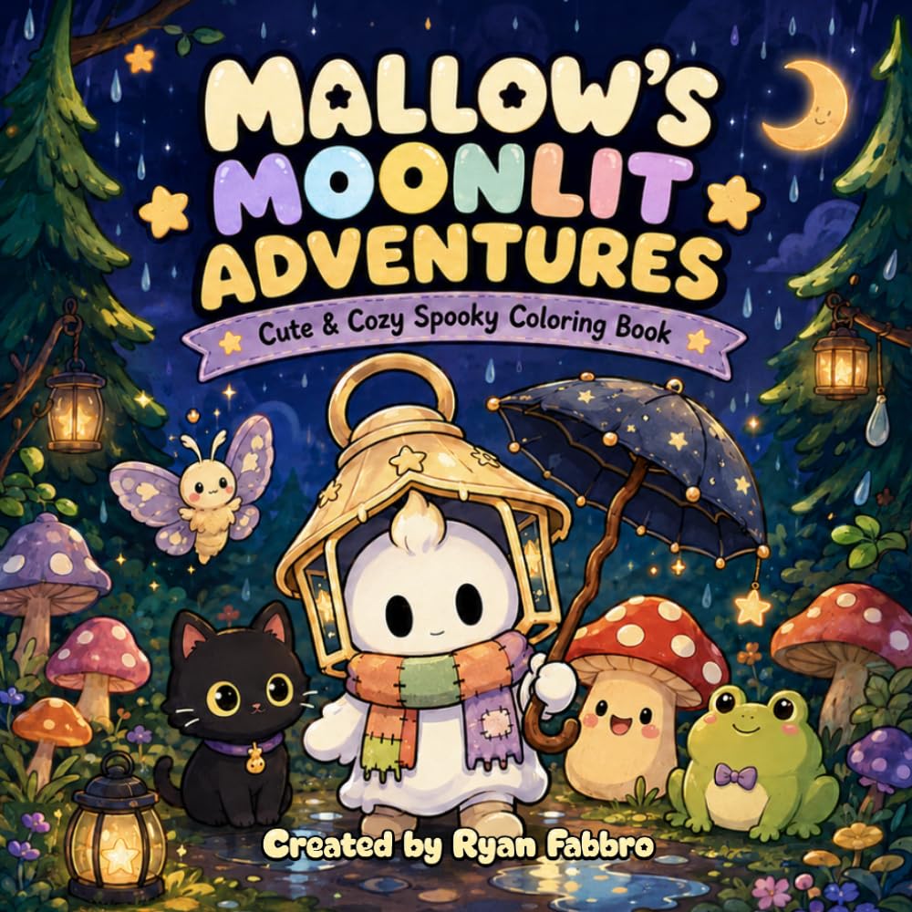 Mallow's Moonlit Adventures: Cute & Cozy Spooky Coloring Book (Mallow's Adventures)