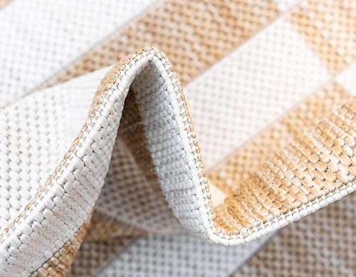 Miniatura 6 de Unique Loom Outdoor Collection - Alfombra de transición para interiores y exteriores, diseño de rayas clásicas, 8 pies x 11 pies, color marrón claro