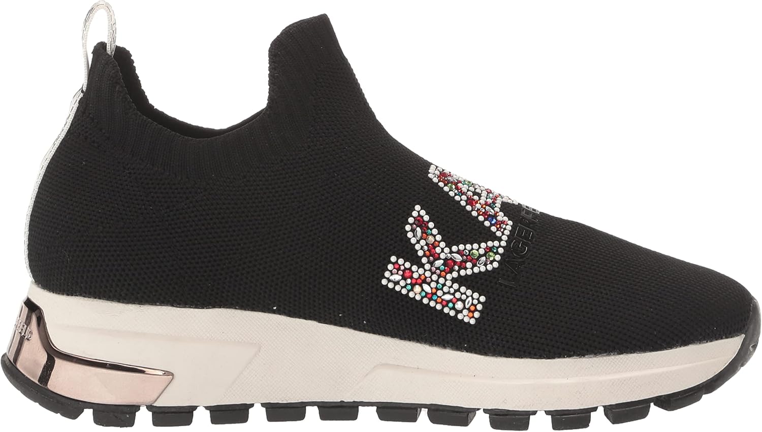 KARL LAGERFELD Paris Womens Footwear Sneaker,Black,6.5