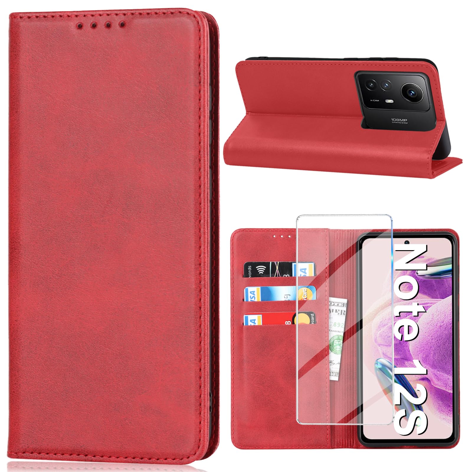 Leder-Hülle Für Xiaomi Redmi Note 12S – Mit Kar Produktbild-Vorschau 9