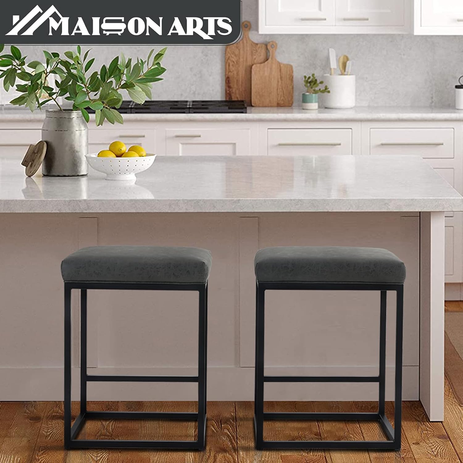backless grey bar stools