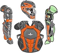 Vista 30 de All-Star Eje S7 de 9 a 16 años – Kit de equipo de captura de béisbol (incluye casco, protector de pecho, protectores de piernas), cumple con NOCSAE