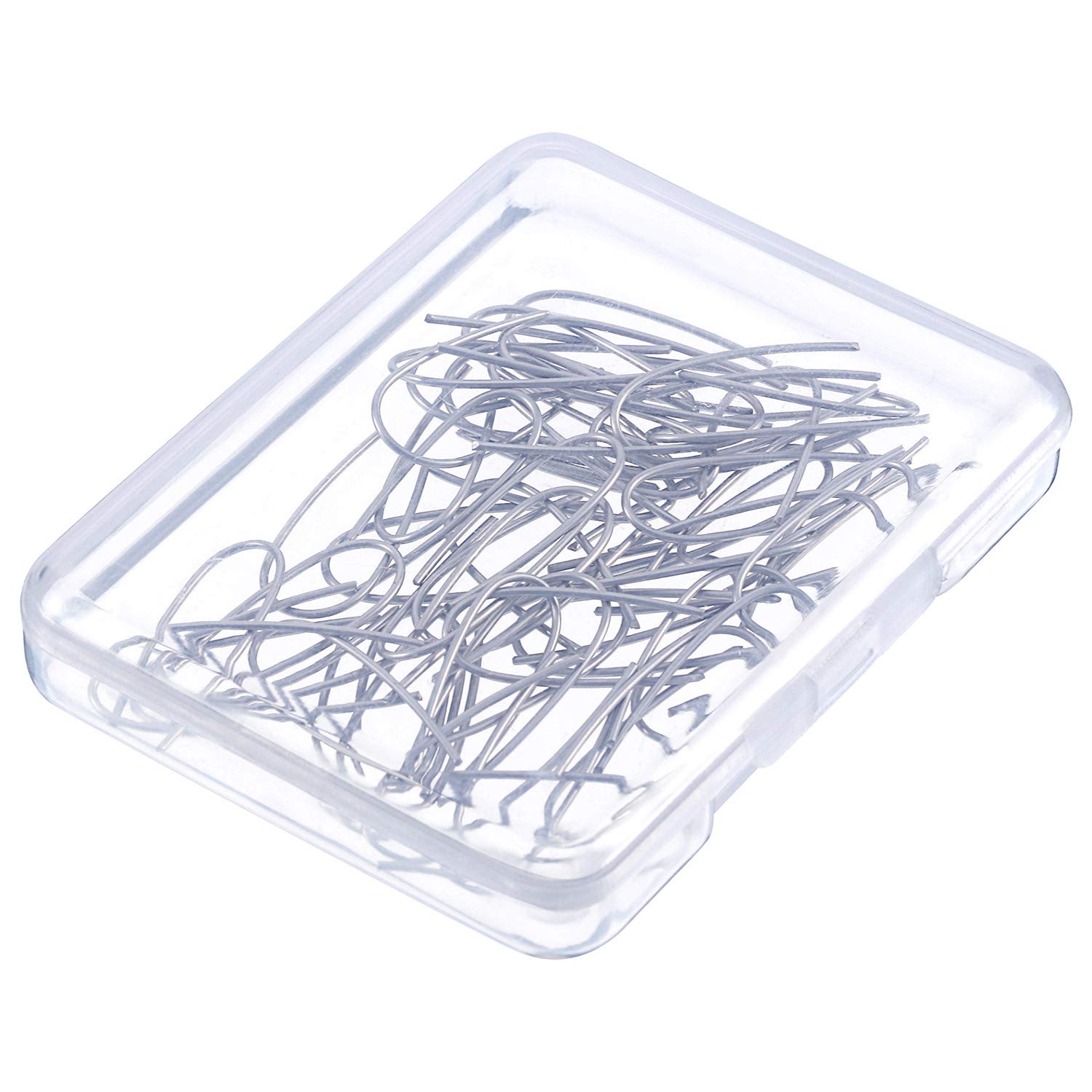 Tatuo 60 Pieces High Temperature Nichrome Wire Jump Rings, 21 Gauge with a Plastic Storage Box, U Hanger Hooks for Pendant, Ceramic Ornaments, Fusing in Glass, Hobbyists DIY Pendant - Image 3