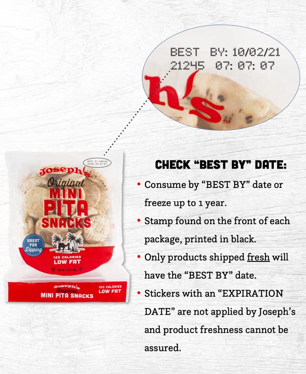 Joseph's Mini Pita Snack Dippers 3Pack, Original & Authentic Taste, 5g