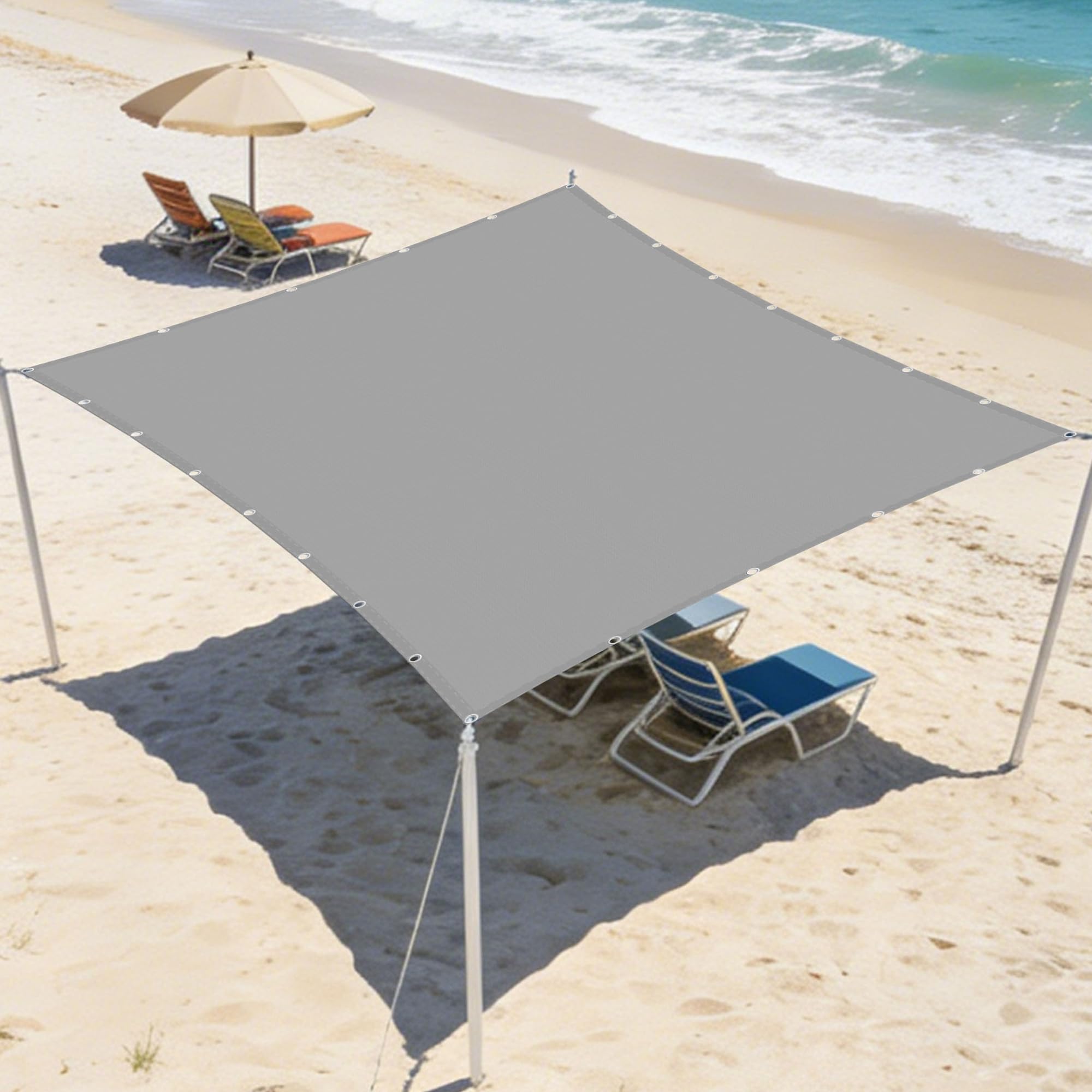 Voile d'ombrage rectangulaire contre le vent pour terrasse