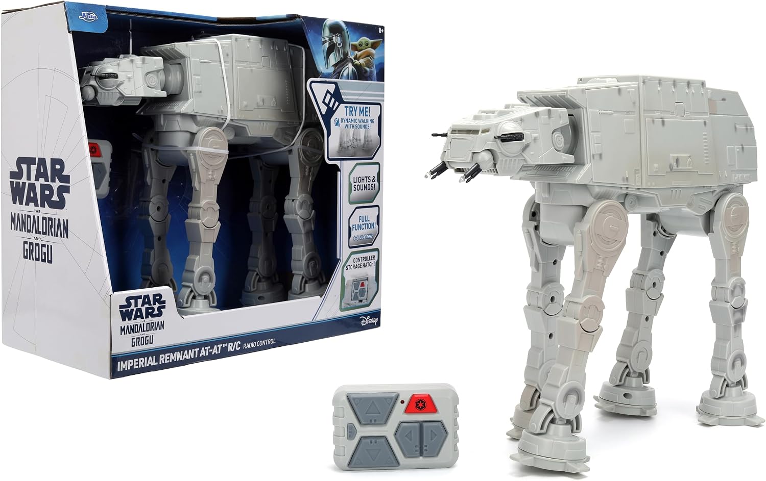 Jada Star Wars R/C AT-AT Walker Toys – Pop Culture R/C Action Vehicle with Lights, Sounds, and Moving Legs – 13 Inch Toy for Kids & Collectors