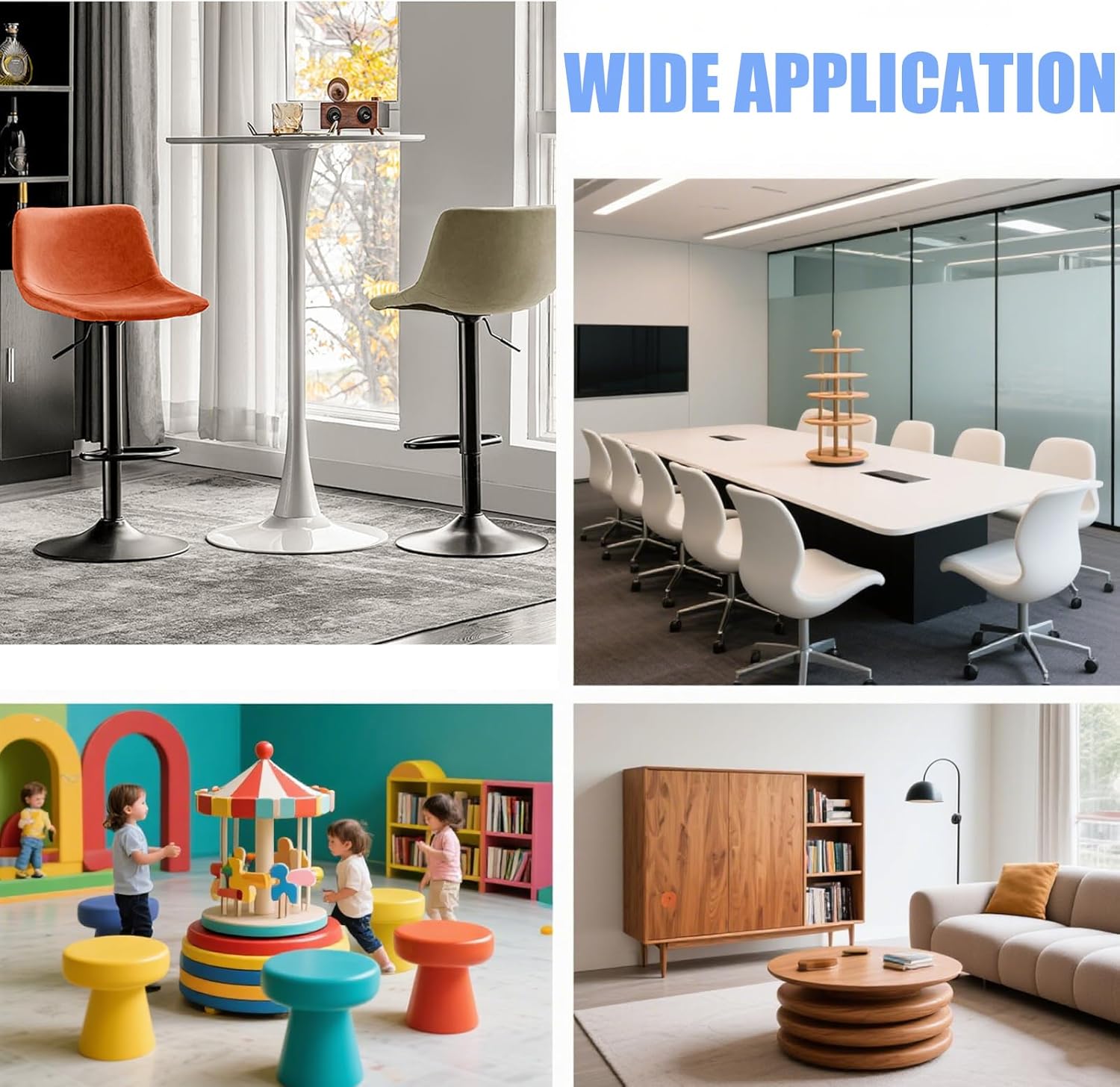 4 Pack 7 Inch Boat Seat Swivel, Heavy Duty Bar Stool Swivel Replacement for Recliner Chair, Square Swivel Furniture Replacement Ball Bearing Seat Swivel Base