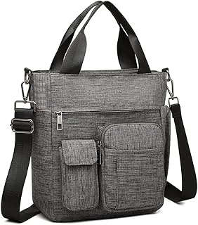 KONO Multi tasche Borsetta Borse a Spalla da Donna Borse a Tracolla da Donna Casual Borsa Media Multifunzionale per Laptop Uomo Donna College School Lavoro Business Sport Travel