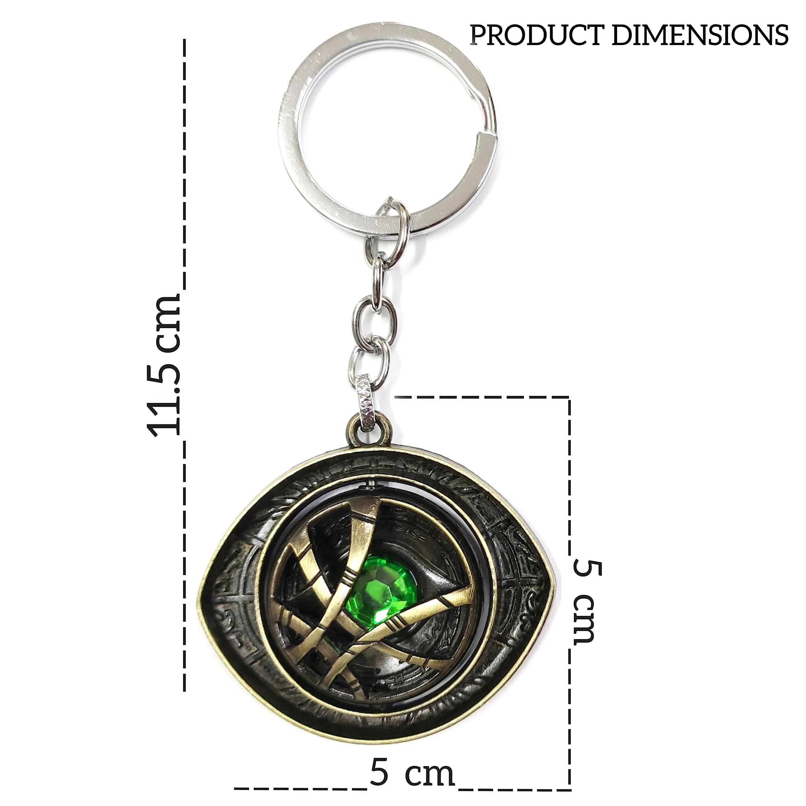 MAPLE Rotating Keychain Spinning Ironman, Spiderman, Batman, Captian America, Superman, Naruto, Doctor Strange Marvel Anime Metal Key Ring Multicolour (Imported, Eye (A11) Black,Silver) - Image 2 thumbnail