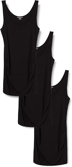 Amazon Essentials Women's Maternity 3-Pack Rouched Tank Top