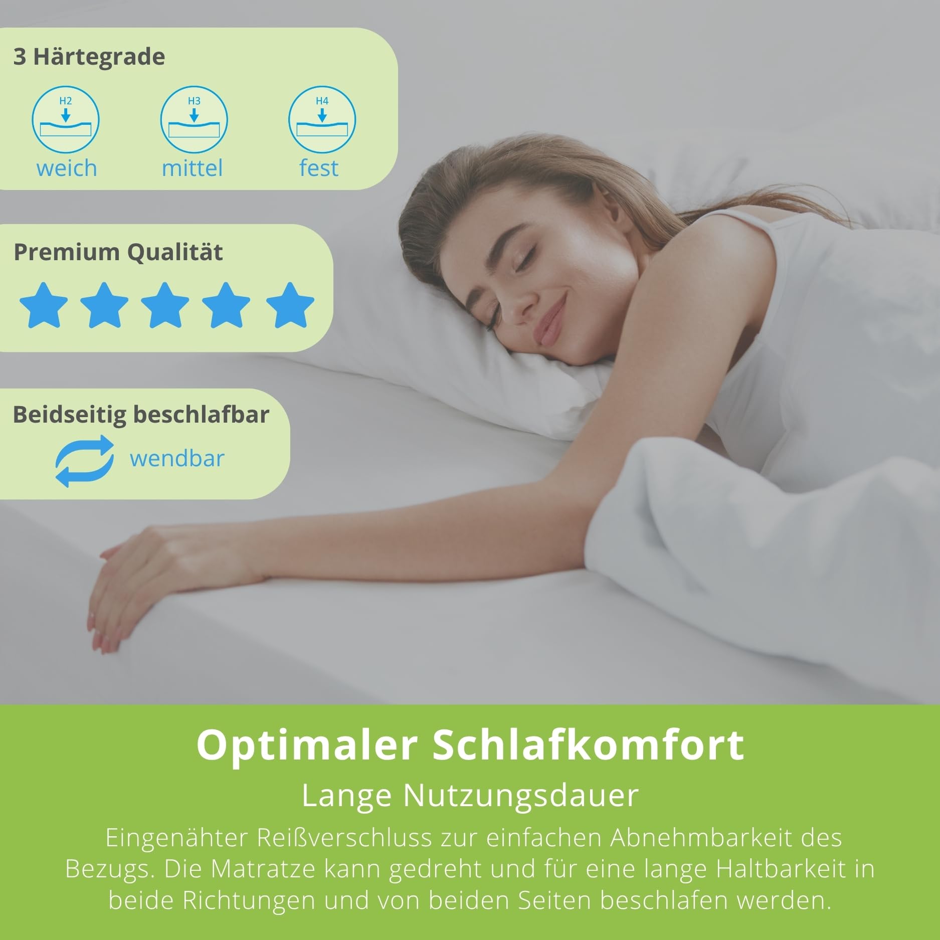 Bodyprotect Kaltschaummatratze Comfort Line 90x190 cm, orthopädische Matratze Härtegrad H2 weich - mittelfest, Oeko-TEX, ergonomische Schaumstoffmatratze Höhe 10 cm, Made in EU