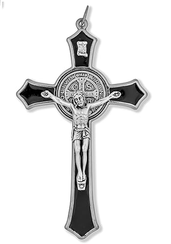 Miniatura 1 de Gran cruz pectoral de San Benito con esmalte de color (negro)