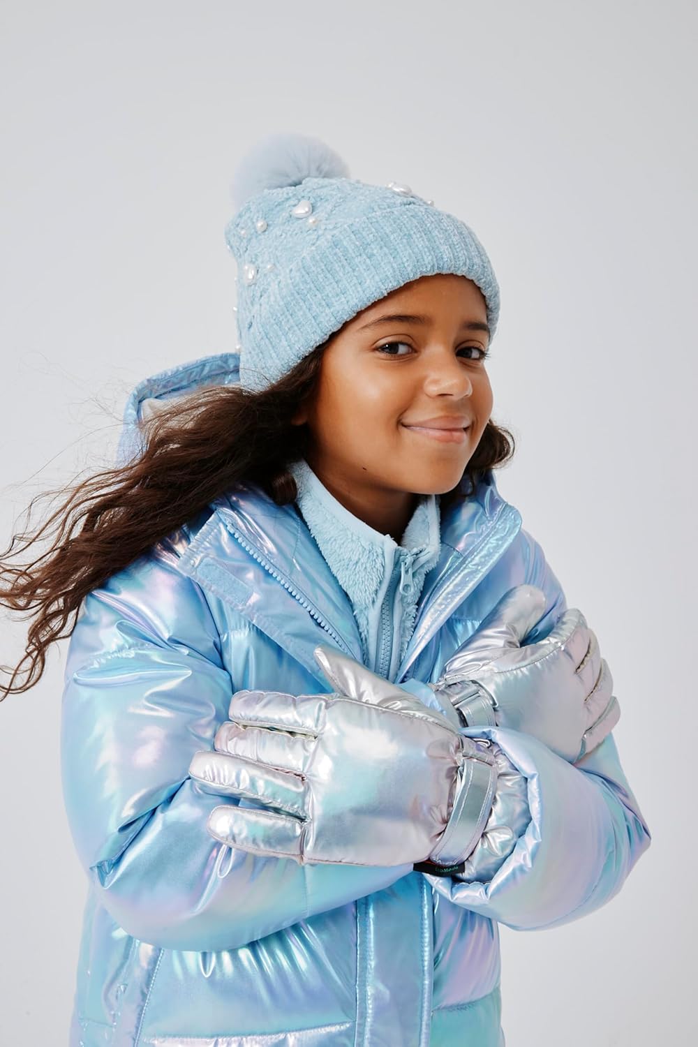 The Children's Place girls Water and Wind Resistant Hooded Zip Front Puffer Jacket, Microfleece Lined - Image 5