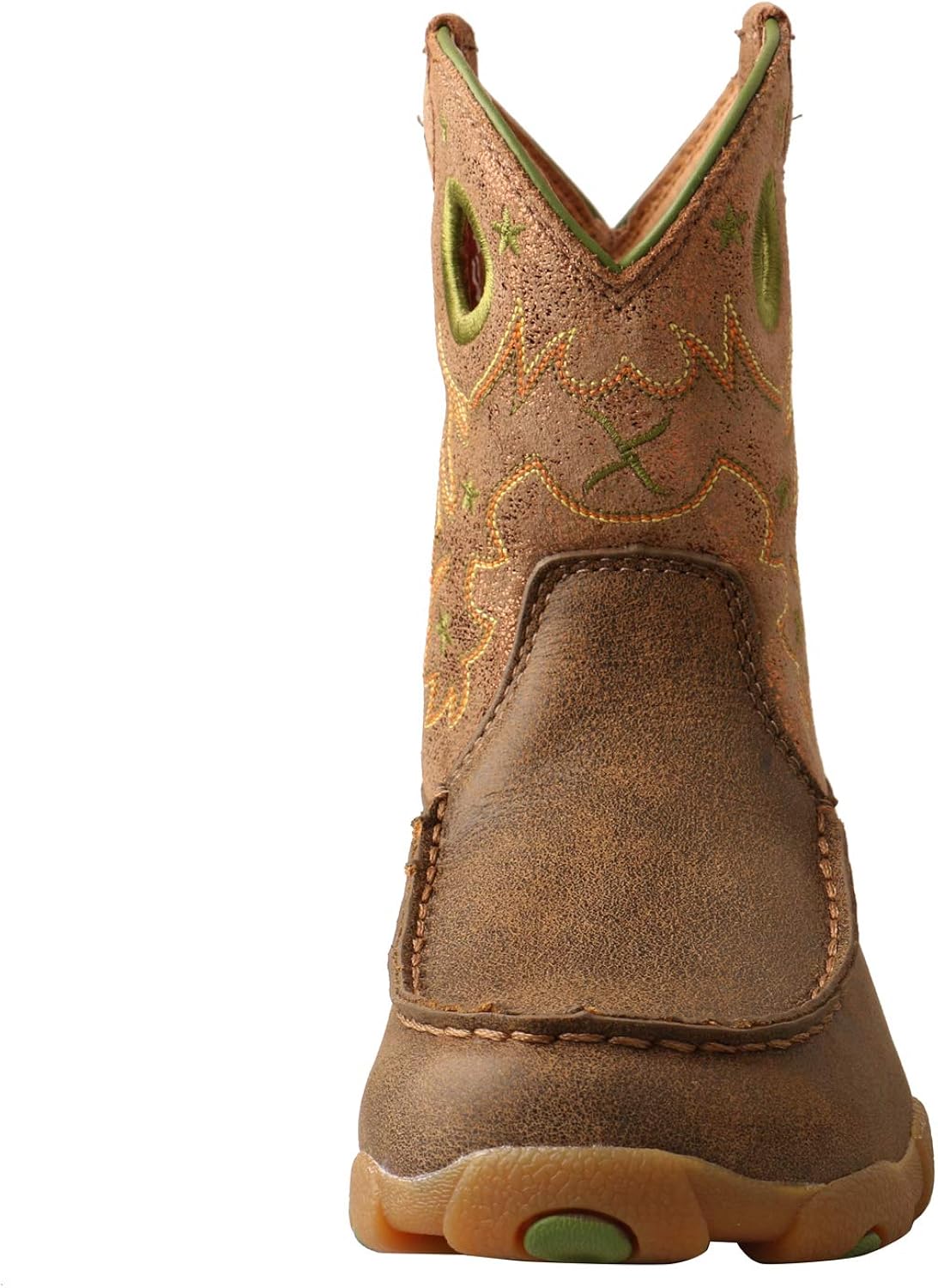  | Twisted X Boys' Star Driving Boot Moc Toe Brown 12 D | Equestrian Sport Boots