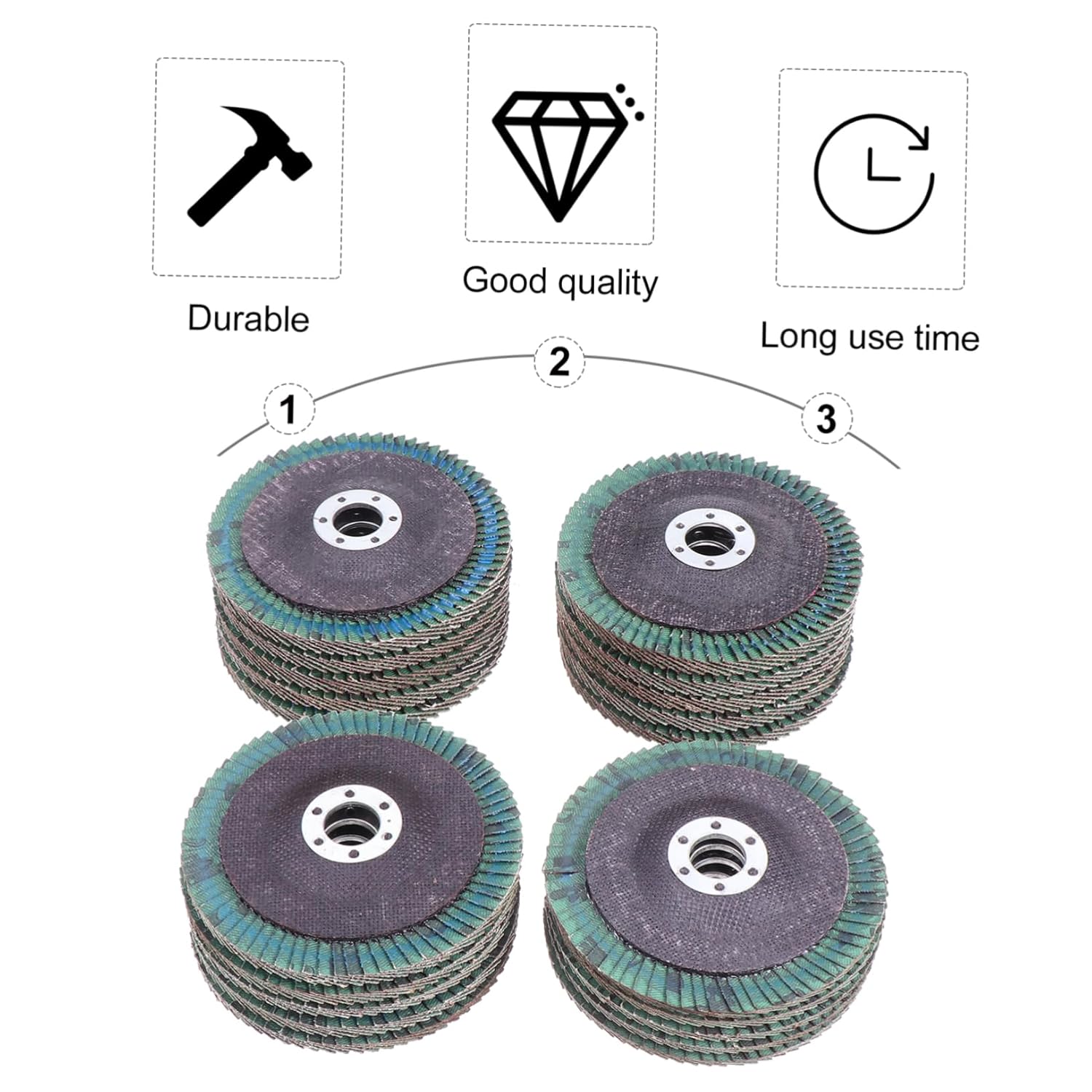 20pcs Flap Discs for Angle Grinder Coarse Sanding Discs for Grinding Grits Vibration-Absorbing Grinding Wheels