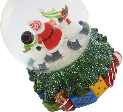 Miniatura 9 de DUSVALLY Globo de nieve de regalo para niños y adultos, Papá Noel y muñeco de nieve, bola musical de purpurina de cristal para Navidad y Año Nuevo,