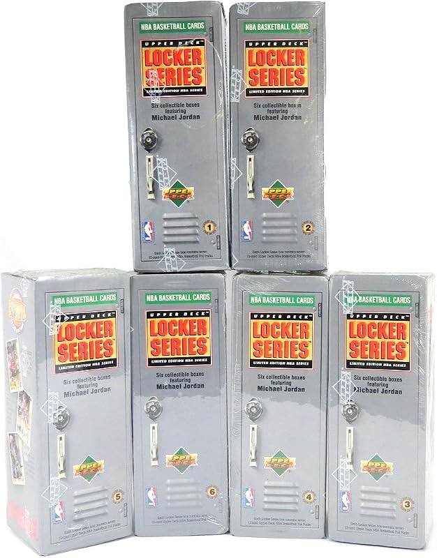 Upper Deck 1991 NBA Basketball Michael Jordan Locker Series Set - 6 Factory Sealed Boxes (#1-#6)
