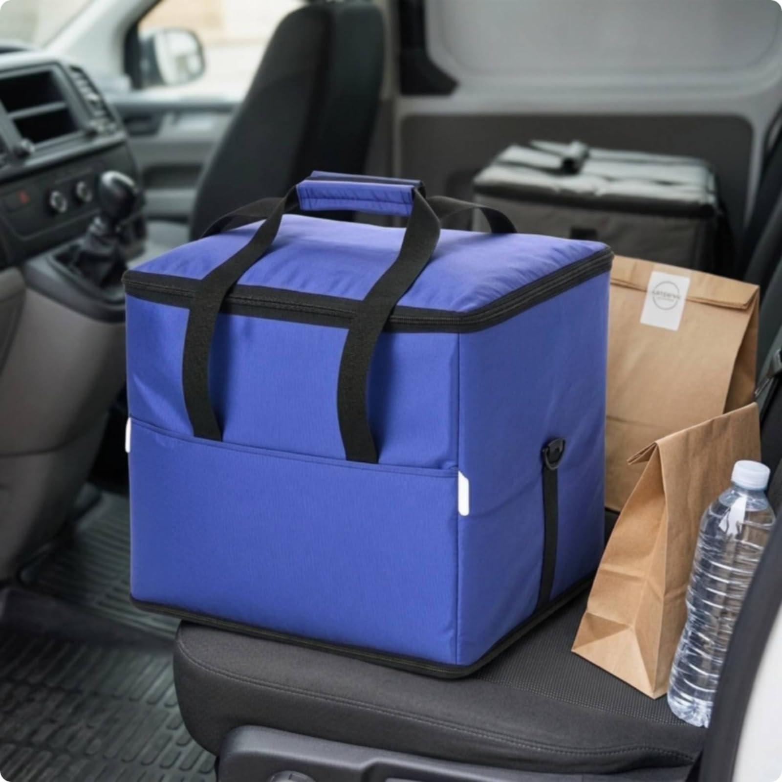 Sac Isotherme avec Fermeture Éclair Gran Capacité Glacière Souple Gran Taille Glacière Portable pour Coursiers