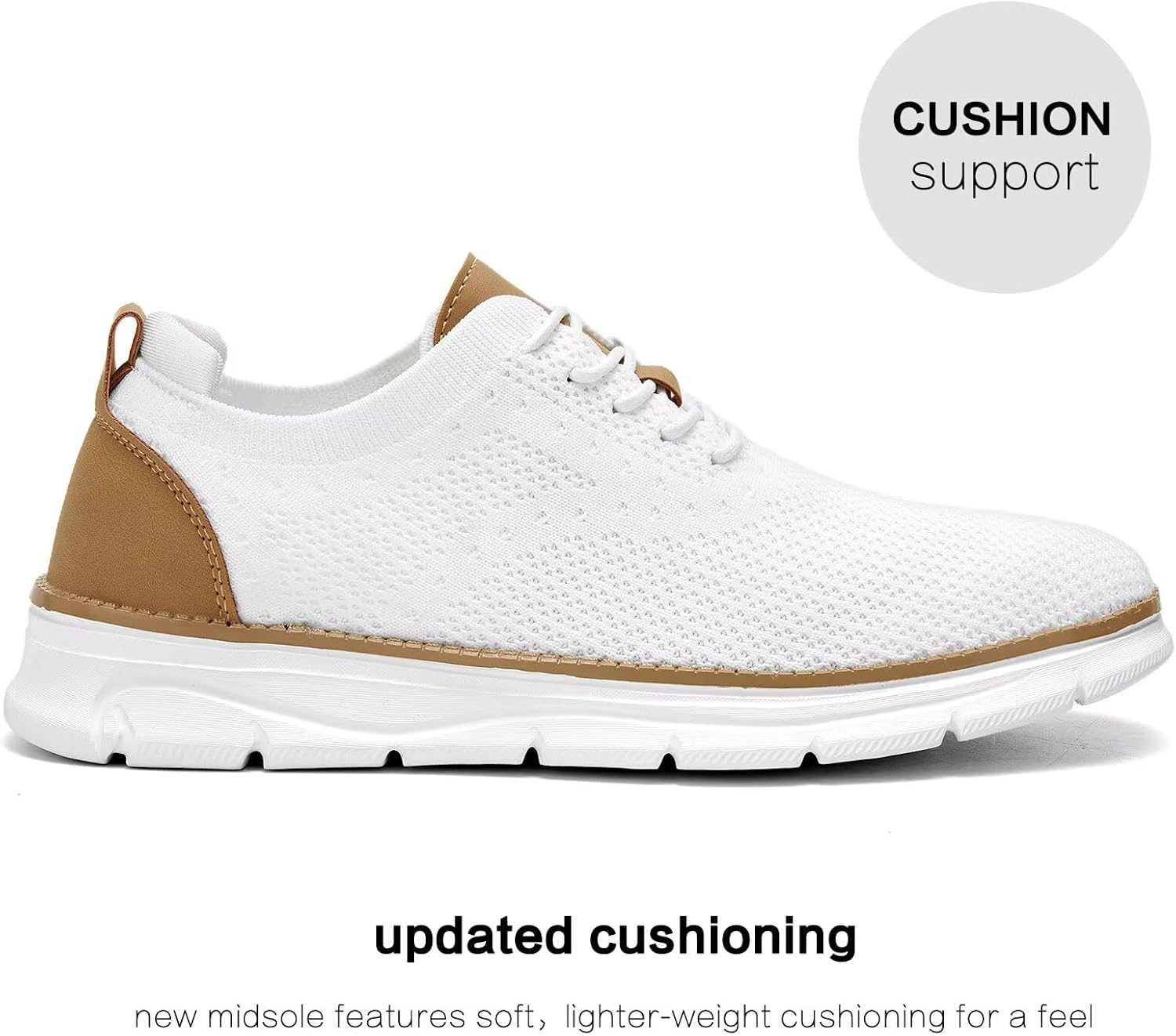 Men's Mesh Sneakers Oxfords Lace-Up Lightweight Casual Walking Shoes Driving Shoes - Image 4