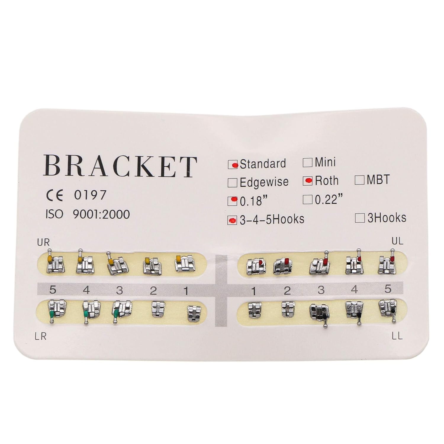 Brackets Standard R-oth 0.018 with 3-4-5 Hook 10 Sets/Pack 200 pcs