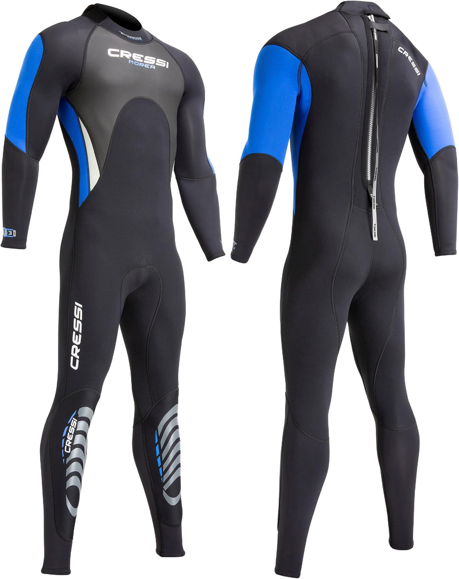 Men's Ultraspan Scuba Diving Wetsuit Made in Premium Thermal 3 mm Neoprene - Morea Designed in Italy: Quality Since 1946