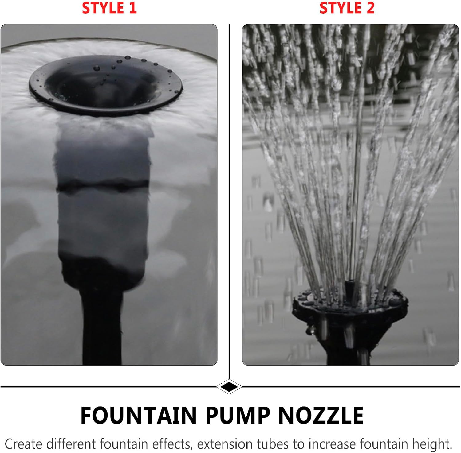 DOITOOL Fountain Nozzle Kit, 8 Pcs Small Mushroom Heads for Pond Pumps
