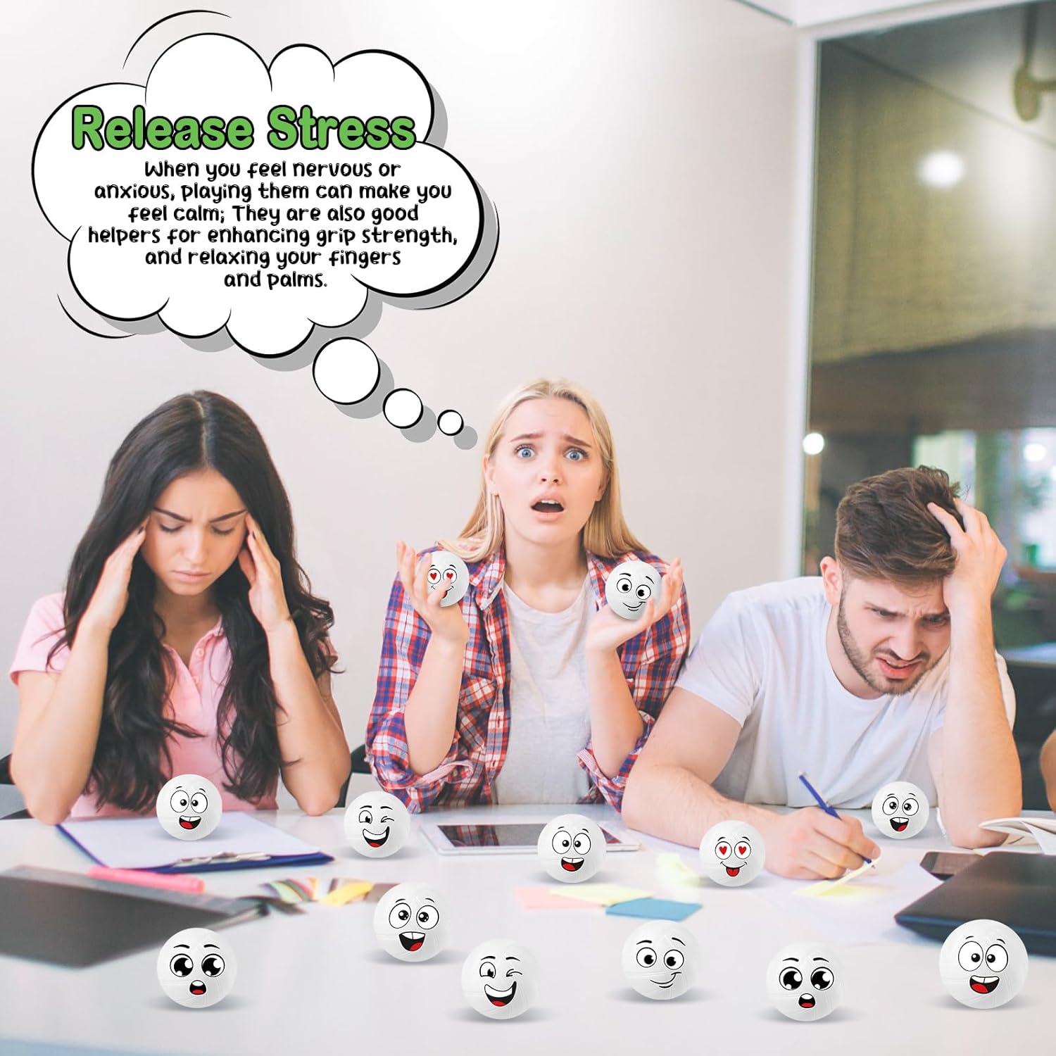 Shappy 100 Pcs Mini Volleyball Stress Balls Foam Sports Balls Squeeze Anxiety with Emotion 1.57 Inch Volleyball Toys with Drawstring Bag for Children Stress Relief Party Favor Games Toys - Image 7