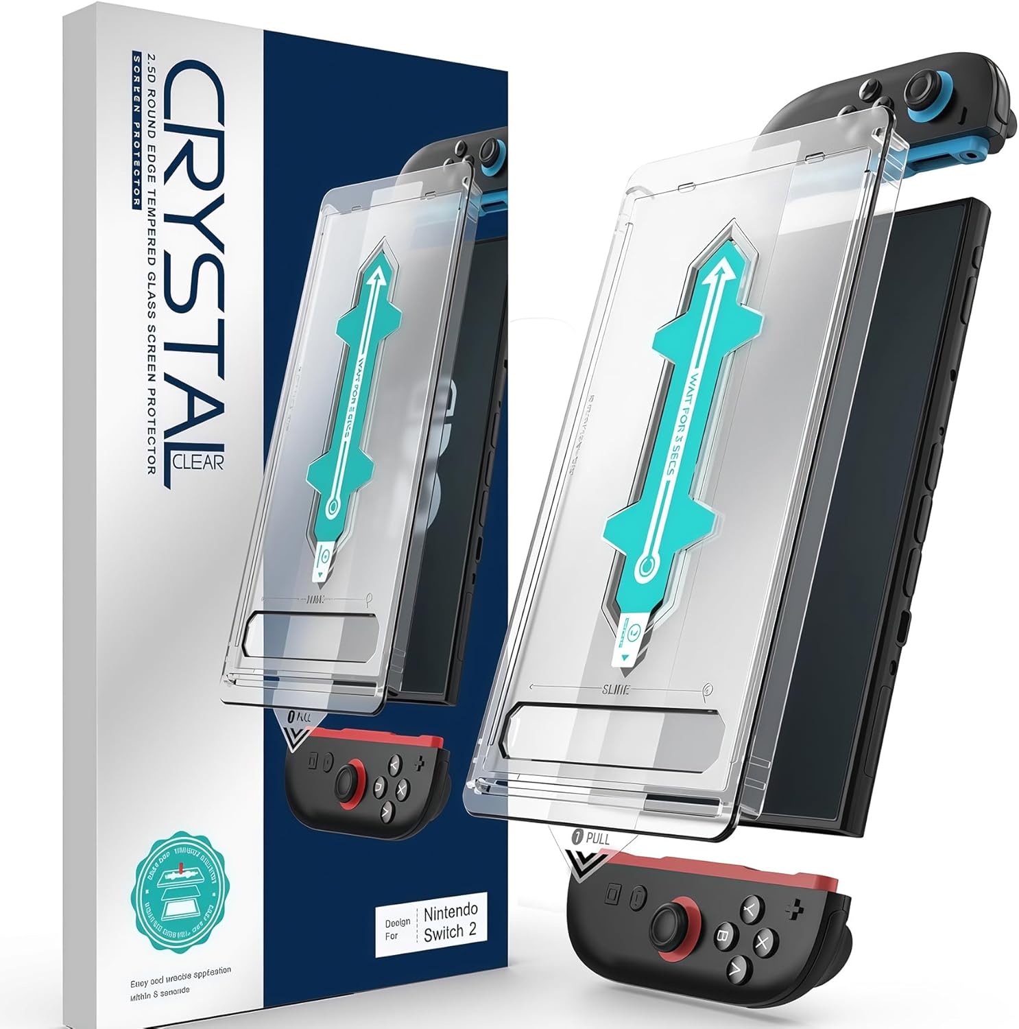 2-Pack Screen Protector Tempered Glass for Nintendo Switch 2 Model 2025, Transparent HD Clear Anti-Scratch Screen Protector Accessories for Nintendo Switch 2 (Nintendo Switch 2-2 pack)