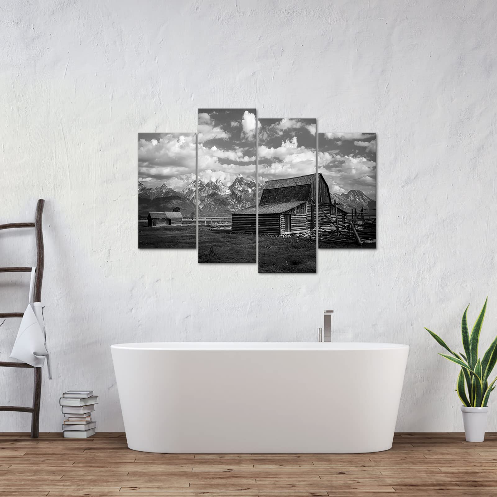 LevvArts 4 Piece Grand Teton National Park Picture Canvas Wall Art