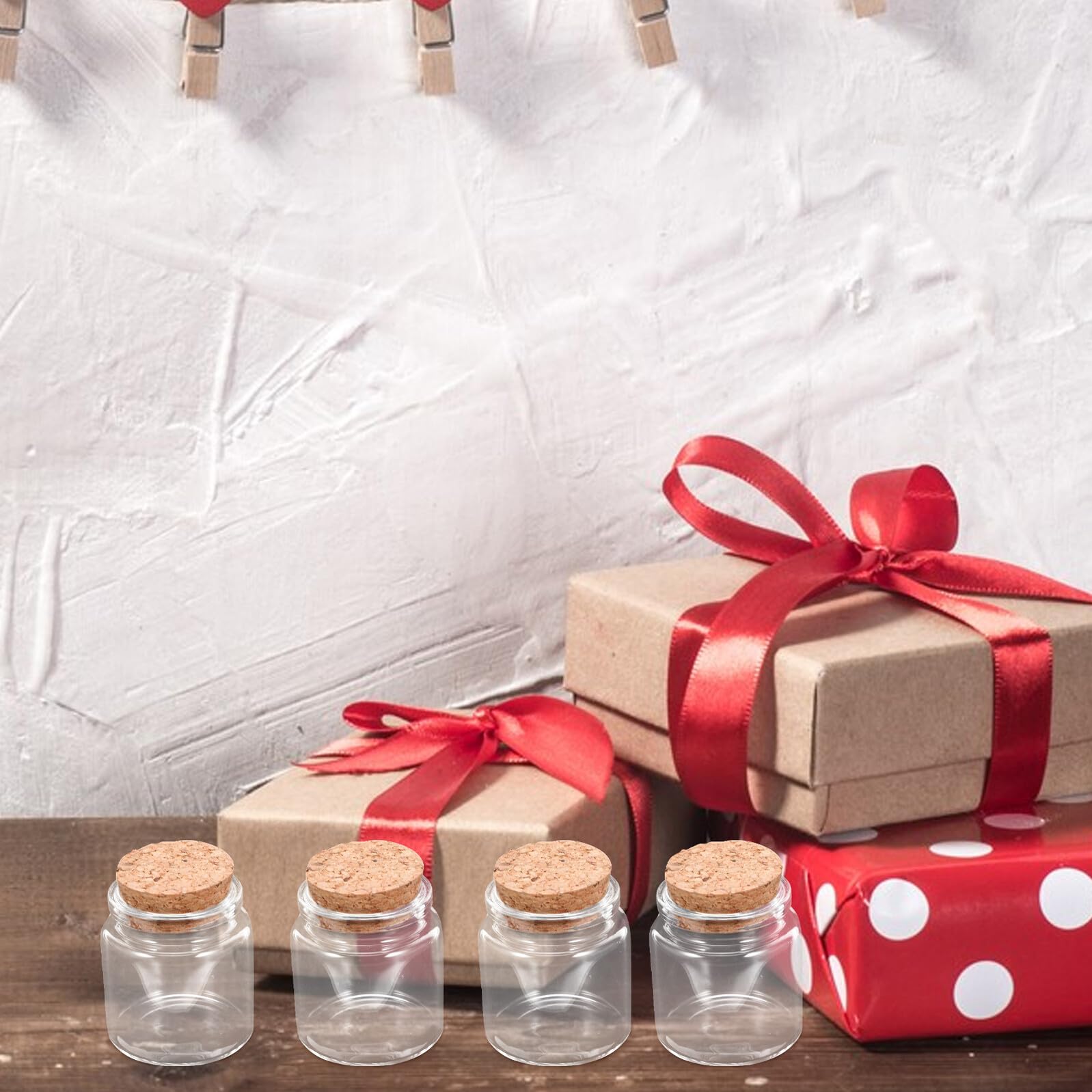 Mikikit 15pezzi Mini Bottiglie in Vetro Tappi di Sughero Barattoli Decorativi Rotondi per Messaggi Fiale in Vetro per Ricordi Fai da Te con Sabbia Artistica