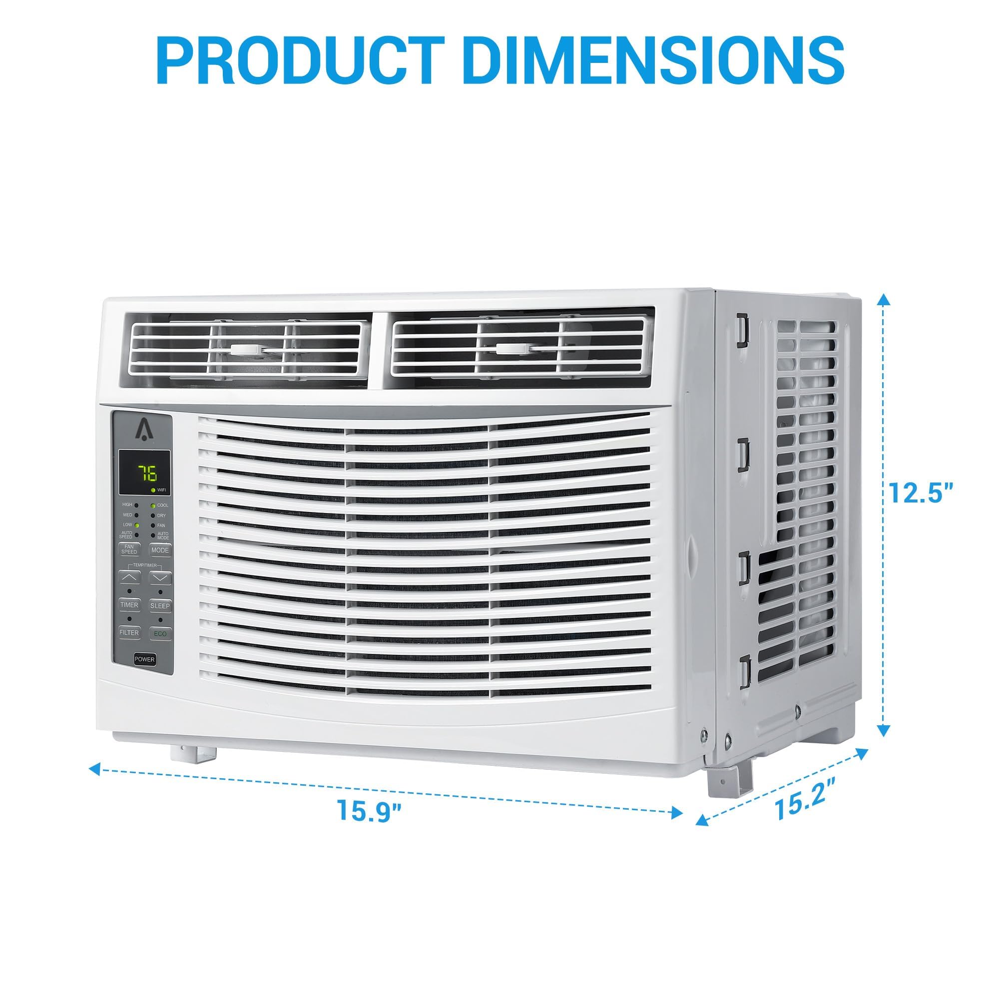 Klimatyzator okienny 6000 BTU, 3 biegi, 250 Square Meters