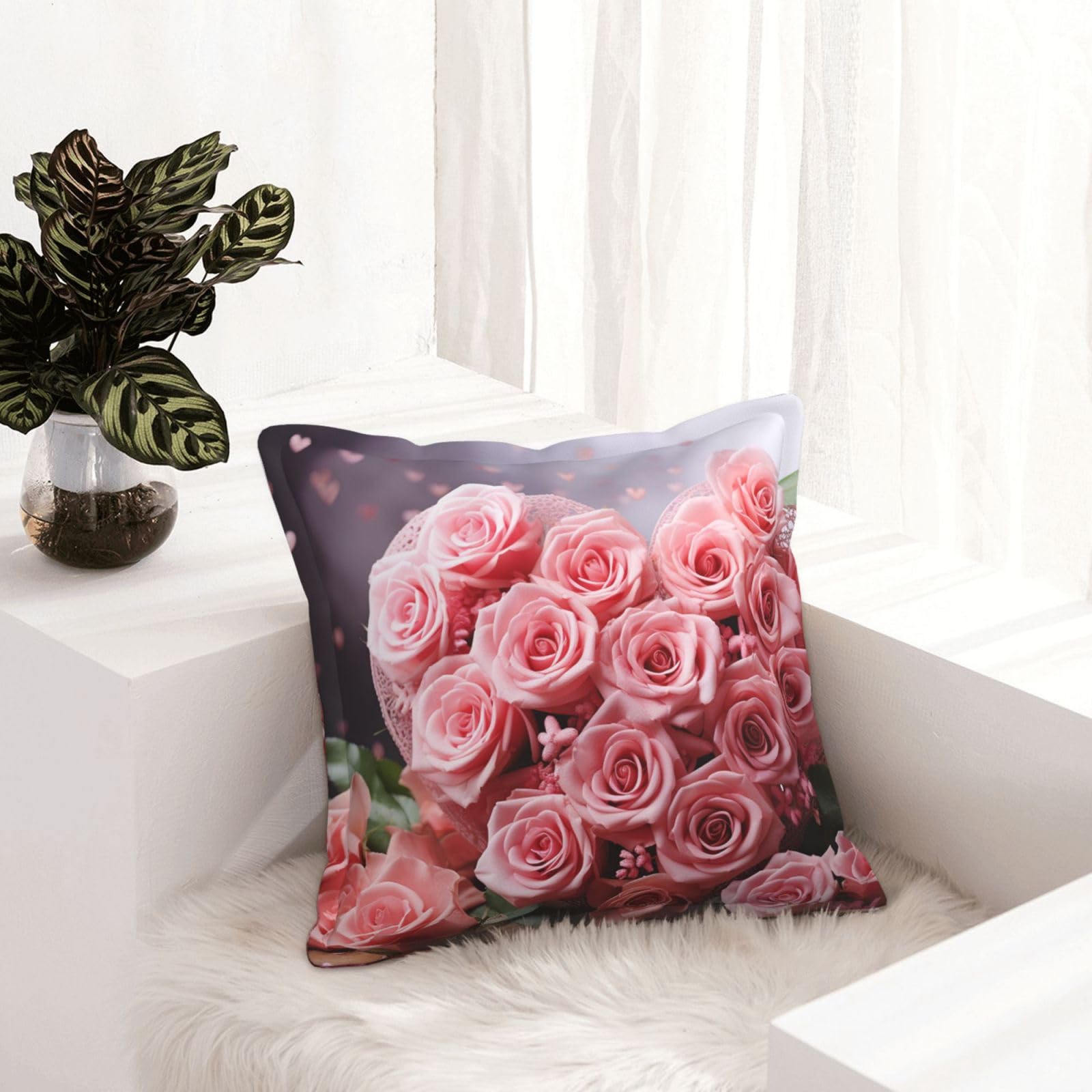 Housse de coussin carrée 40x40 pour canapé et décoration de chambre