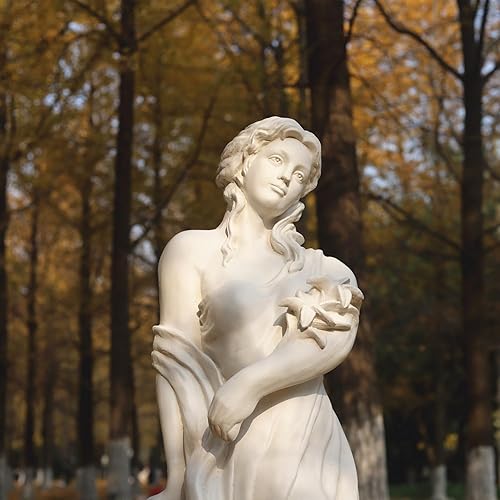 Miniatura 7 de Estatua de ninfa de jardín al aire libre, 51 pulgadas, escultura grande de óxido de magnesio, diosa de las flores de primavera, mitología griega,