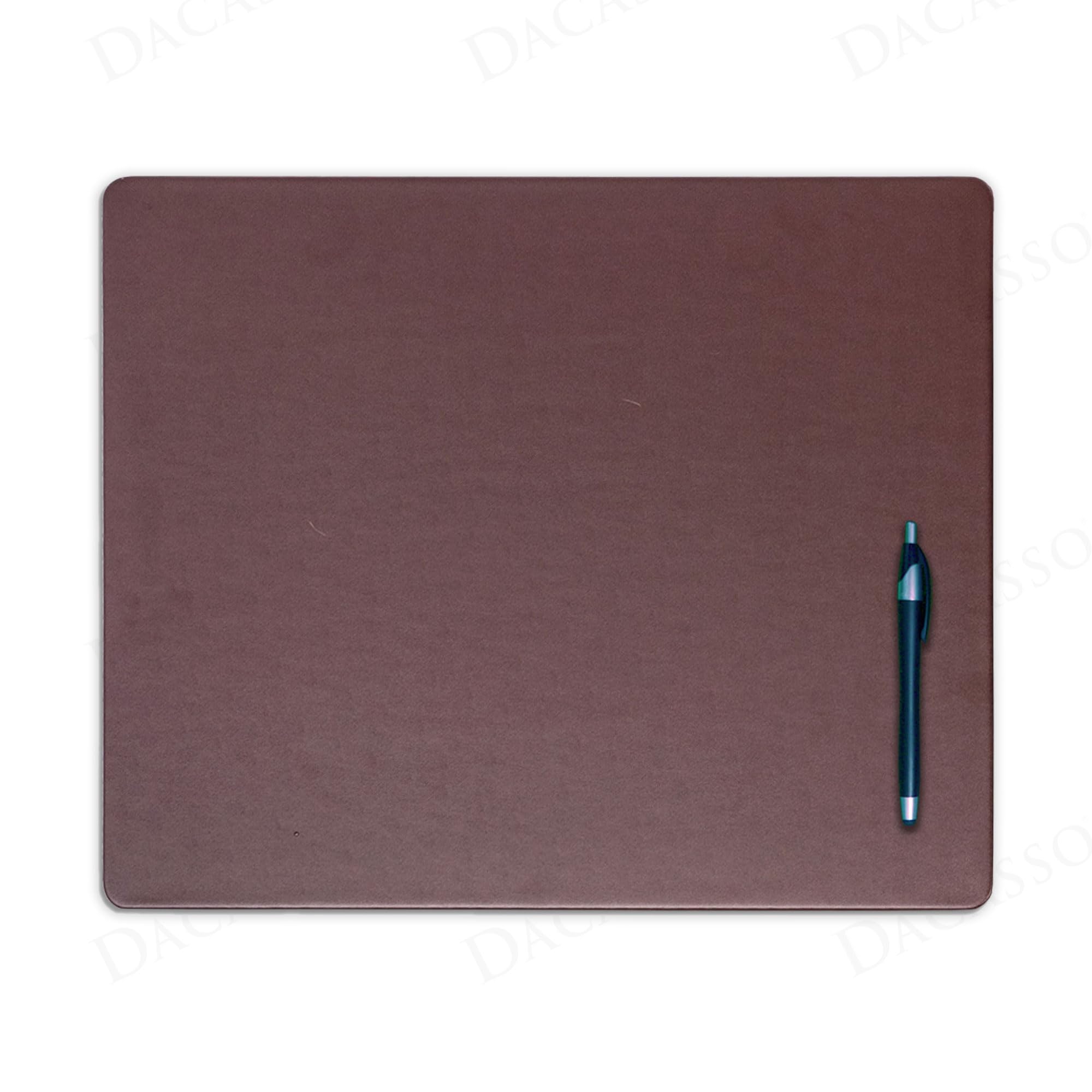 Photo 1 of Dacasso 17" x 14" Brown Leatherette Luxury Conference Pad - Leather Desk Blotter for Writing - Boardroom Organization & Executive Table Decor