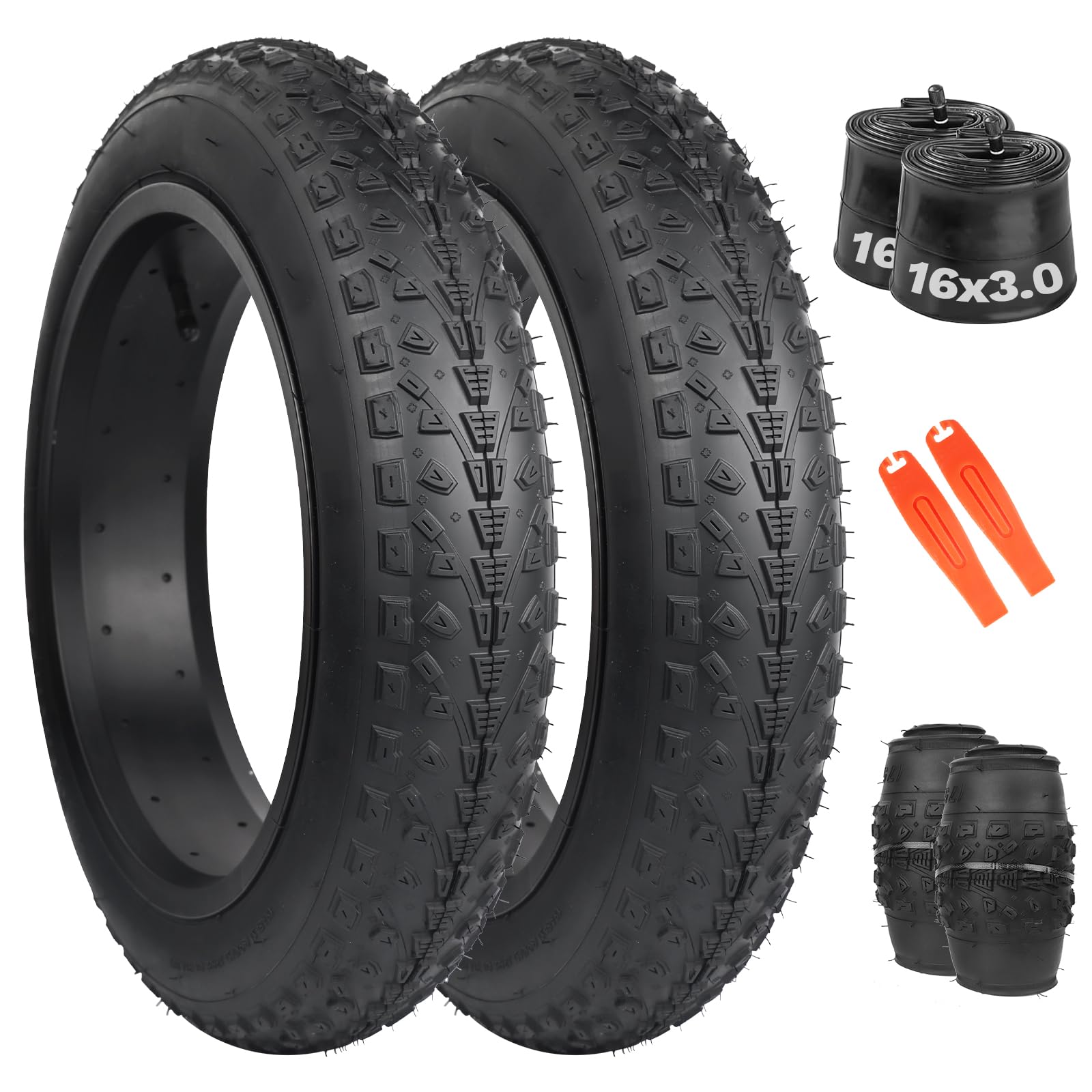 MEGHNA 16/20/26X3.0 Zoll E-Bike Reifen Fahrradmäntel kompatibel 76-305/76-406/76-559 MTB/Fat Tires/Snow&Electric Bike