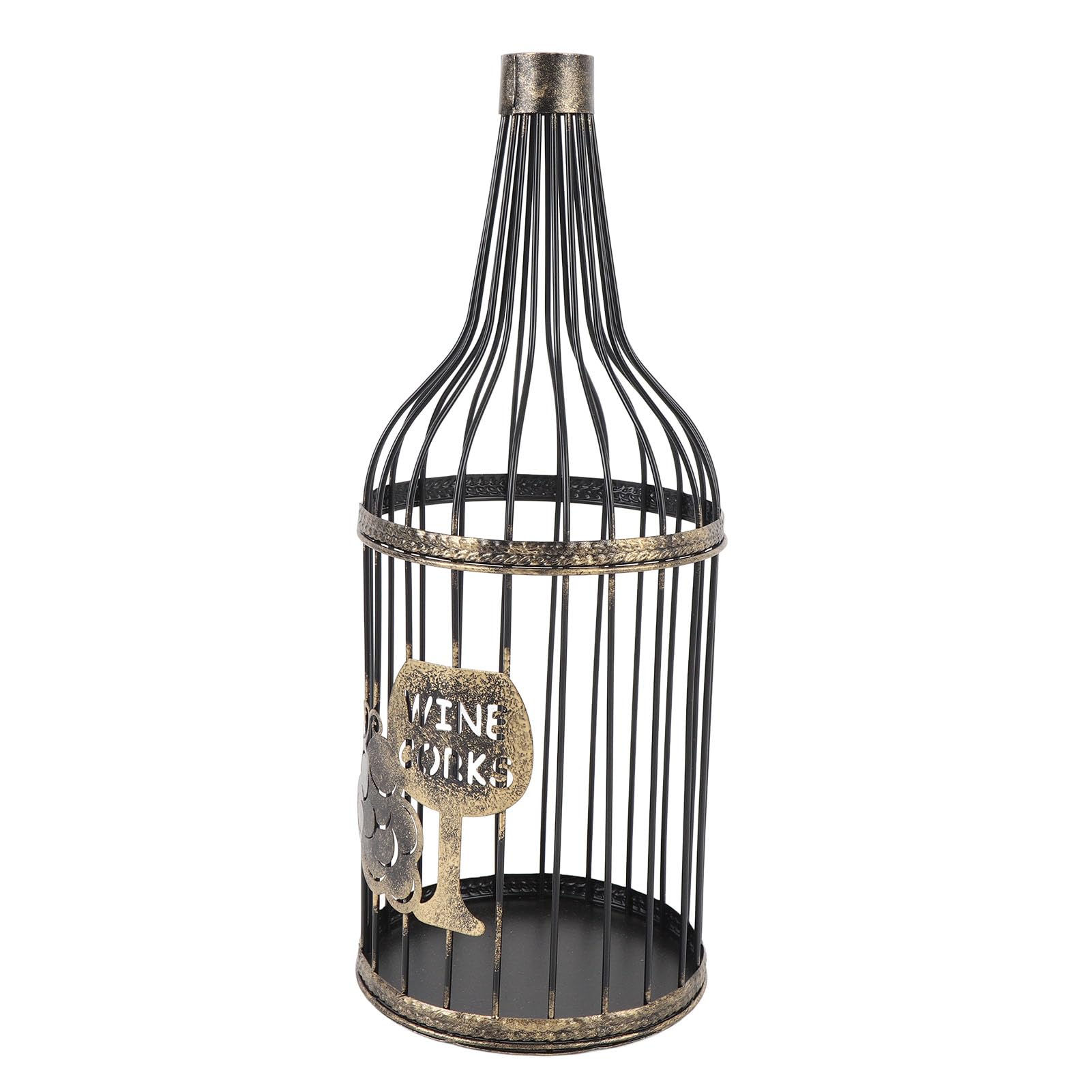 Soporte para corcho de vino rústico de metal con capacidad para 60 corchos de cocina
