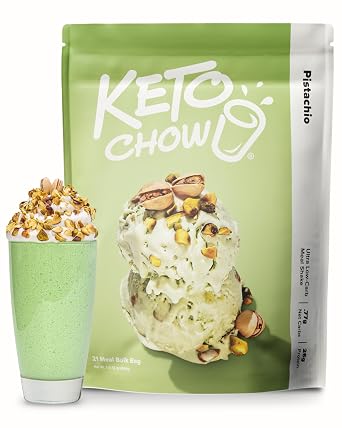 Keto Chow Pistachio Meal Replacement Shake Powder, 21 Meals