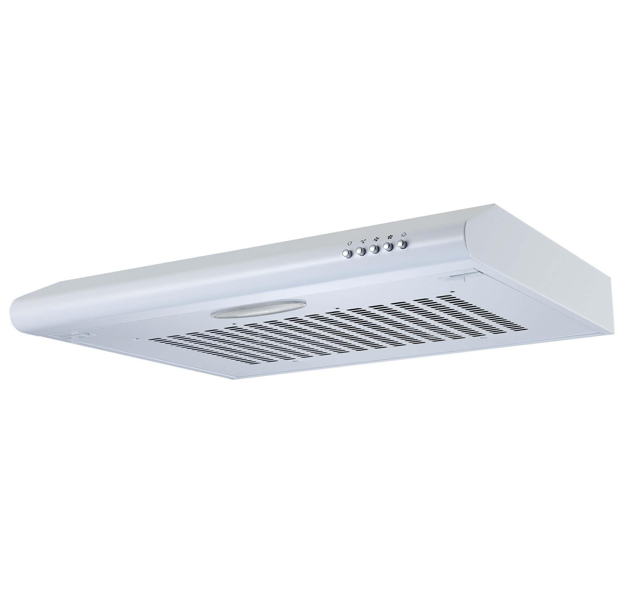 Cookology VISOR600WH 60cm Visor Cooker Hood Kitchen Extractor Fan, Under Cabinet with LED Light, 3 Speed Settings, 600mm Vented Range Hood - in White - 3
